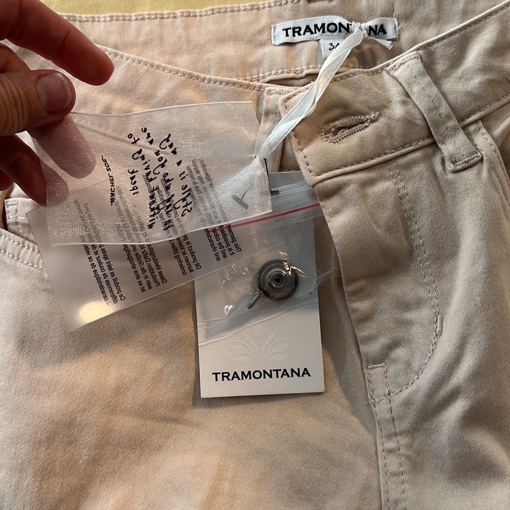 NWT Tramontana Champagne Slim Pants Luxe Long European Feel Chic Size 0–2/EU34 - Picture 9 of 12